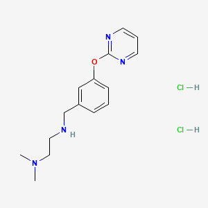 molecular formula C15H22Cl2N4O B4722273 N,N-dimethyl-N'-[3-(2-pyrimidinyloxy)benzyl]-1,2-ethanediamine dihydrochloride 
