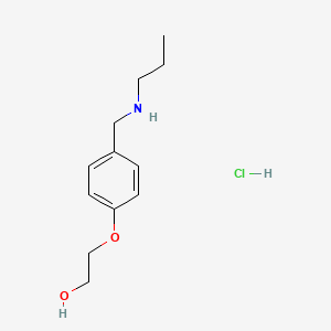 molecular formula C12H20ClNO2 B4722281 2-{4-[(propylamino)methyl]phenoxy}ethanol hydrochloride 