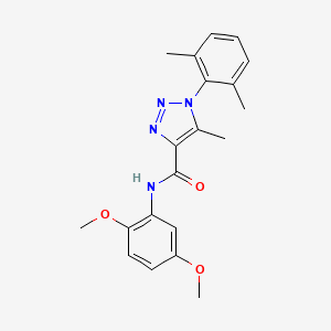 molecular formula C20H22N4O3 B4722302 N-(2,5-dimethoxyphenyl)-1-(2,6-dimethylphenyl)-5-methyl-1H-1,2,3-triazole-4-carboxamide 