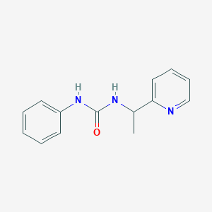molecular formula C14H15N3O B4722327 N-phenyl-N'-[1-(2-pyridinyl)ethyl]urea 