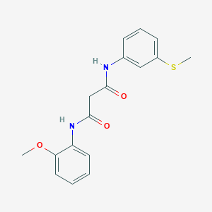 molecular formula C17H18N2O3S B4722342 N-(2-methoxyphenyl)-N'-[3-(methylthio)phenyl]malonamide 