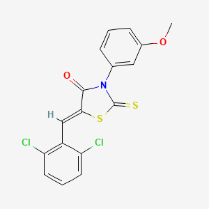 molecular formula C17H11Cl2NO2S2 B4722373 5-(2,6-dichlorobenzylidene)-3-(3-methoxyphenyl)-2-thioxo-1,3-thiazolidin-4-one 