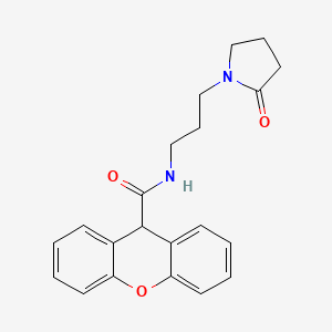 molecular formula C21H22N2O3 B4722382 N-[3-(2-oxo-1-pyrrolidinyl)propyl]-9H-xanthene-9-carboxamide 