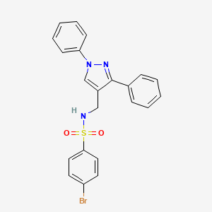 4-bromo-N-[(1,3-diphenyl-1H-pyrazol-4-yl)methyl]benzenesulfonamide