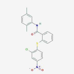 molecular formula C21H17ClN2O3S B4722448 2-[(2-chloro-4-nitrophenyl)thio]-N-(2,5-dimethylphenyl)benzamide 