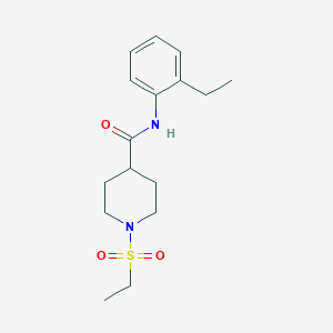 molecular formula C16H24N2O3S B4722459 N-(2-ethylphenyl)-1-(ethylsulfonyl)-4-piperidinecarboxamide 