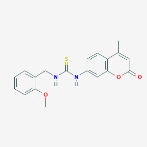 molecular formula C19H18N2O3S B4722529 N-(2-methoxybenzyl)-N'-(4-methyl-2-oxo-2H-chromen-7-yl)thiourea 