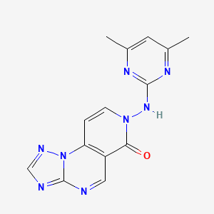 molecular formula C14H12N8O B4722549 7-[(4,6-dimethyl-2-pyrimidinyl)amino]pyrido[3,4-e][1,2,4]triazolo[1,5-a]pyrimidin-6(7H)-one 