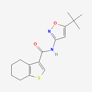 molecular formula C16H20N2O2S B4722577 N-(5-tert-butyl-3-isoxazolyl)-4,5,6,7-tetrahydro-1-benzothiophene-3-carboxamide 