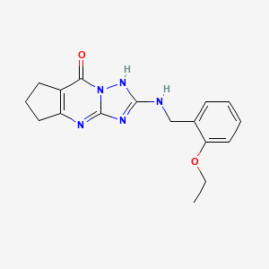 molecular formula C17H19N5O2 B4722585 2-[(2-ethoxybenzyl)amino]-4,5,6,7-tetrahydro-8H-cyclopenta[d][1,2,4]triazolo[1,5-a]pyrimidin-8-one 