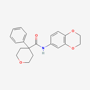 molecular formula C20H21NO4 B4722605 N-(2,3-dihydro-1,4-benzodioxin-6-yl)-4-phenyltetrahydro-2H-pyran-4-carboxamide 