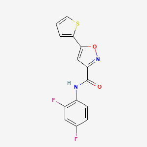 molecular formula C14H8F2N2O2S B4722621 N-(2,4-difluorophenyl)-5-(2-thienyl)-3-isoxazolecarboxamide 