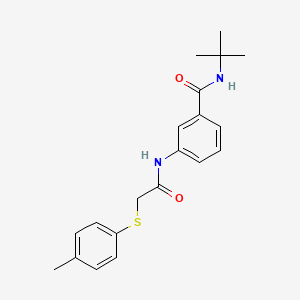 molecular formula C20H24N2O2S B4722625 N-(tert-butyl)-3-({[(4-methylphenyl)thio]acetyl}amino)benzamide 