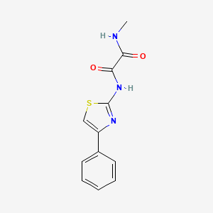 molecular formula C12H11N3O2S B4722649 N-methyl-N'-(4-phenyl-1,3-thiazol-2-yl)ethanediamide 