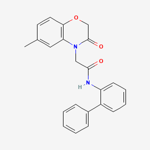 molecular formula C23H20N2O3 B4722657 N-2-biphenylyl-2-(6-methyl-3-oxo-2,3-dihydro-4H-1,4-benzoxazin-4-yl)acetamide 
