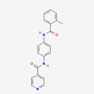 molecular formula C20H17N3O2 B4722681 N-{4-[(2-methylbenzoyl)amino]phenyl}isonicotinamide 