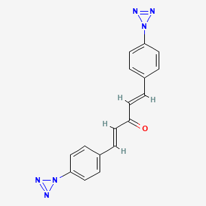 molecular formula C17H12N6O B4722696 1,5-bis[4-(1H-triaziren-1-yl)phenyl]-1,4-pentadien-3-one 