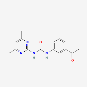molecular formula C15H16N4O2 B4722707 N-(3-acetylphenyl)-N'-(4,6-dimethyl-2-pyrimidinyl)urea 