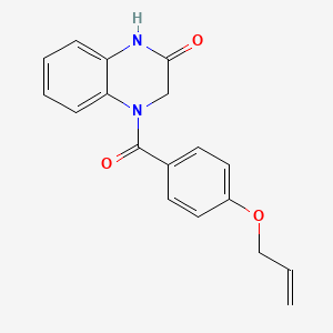 molecular formula C18H16N2O3 B4722722 4-[4-(allyloxy)benzoyl]-3,4-dihydro-2(1H)-quinoxalinone 