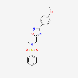 molecular formula C18H19N3O4S B4722743 N-{[3-(4-methoxyphenyl)-1,2,4-oxadiazol-5-yl]methyl}-N,4-dimethylbenzenesulfonamide 