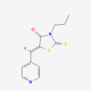 molecular formula C12H12N2OS2 B4722754 3-propyl-5-(4-pyridinylmethylene)-2-thioxo-1,3-thiazolidin-4-one 