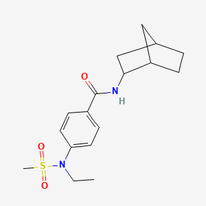 molecular formula C17H24N2O3S B4722761 N-bicyclo[2.2.1]hept-2-yl-4-[ethyl(methylsulfonyl)amino]benzamide 