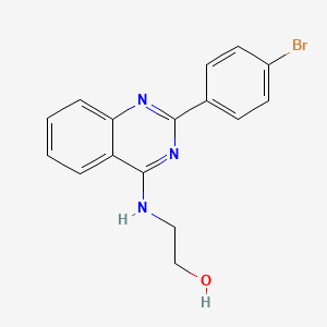 molecular formula C16H14BrN3O B4722772 2-{[2-(4-bromophenyl)-4-quinazolinyl]amino}ethanol 