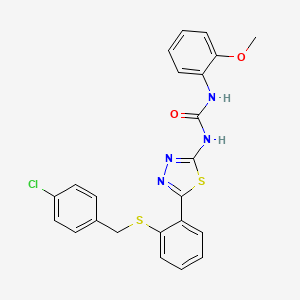 molecular formula C23H19ClN4O2S2 B4722789 N-(5-{2-[(4-chlorobenzyl)thio]phenyl}-1,3,4-thiadiazol-2-yl)-N'-(2-methoxyphenyl)urea 