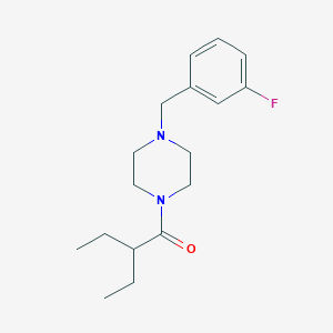 molecular formula C17H25FN2O B4722803 1-(2-ethylbutanoyl)-4-(3-fluorobenzyl)piperazine 