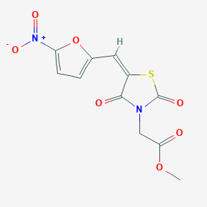 molecular formula C11H8N2O7S B4722816 methyl {5-[(5-nitro-2-furyl)methylene]-2,4-dioxo-1,3-thiazolidin-3-yl}acetate 