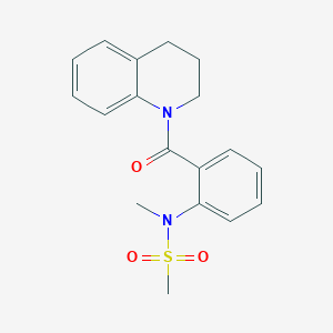 molecular formula C18H20N2O3S B4722856 N-[2-(3,4-dihydro-1(2H)-quinolinylcarbonyl)phenyl]-N-methylmethanesulfonamide 