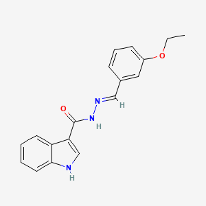 molecular formula C18H17N3O2 B4722869 N'-(3-ethoxybenzylidene)-1H-indole-3-carbohydrazide 