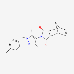 molecular formula C22H23N3O2 B4722875 4-[3,5-dimethyl-1-(4-methylbenzyl)-1H-pyrazol-4-yl]-4-azatricyclo[5.2.1.0~2,6~]dec-8-ene-3,5-dione 