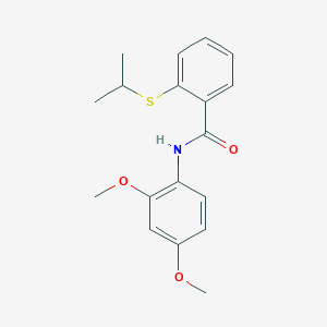 molecular formula C18H21NO3S B4722880 N-(2,4-dimethoxyphenyl)-2-(isopropylthio)benzamide 