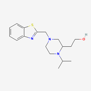 molecular formula C17H25N3OS B4722901 2-[4-(1,3-benzothiazol-2-ylmethyl)-1-isopropyl-2-piperazinyl]ethanol 