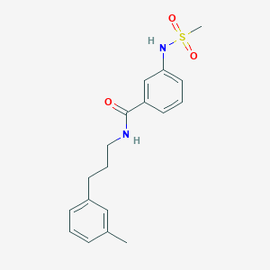 molecular formula C18H22N2O3S B4722910 N-[3-(3-methylphenyl)propyl]-3-[(methylsulfonyl)amino]benzamide 