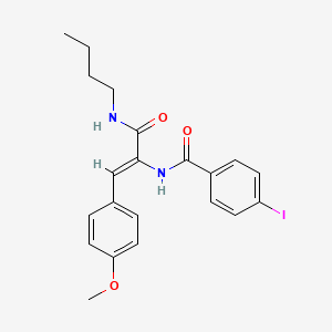 molecular formula C21H23IN2O3 B4722925 N-[1-[(butylamino)carbonyl]-2-(4-methoxyphenyl)vinyl]-4-iodobenzamide 
