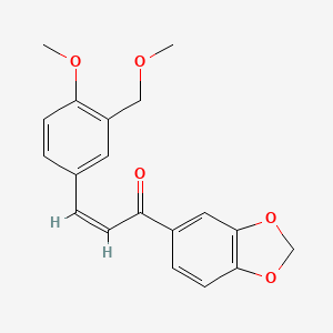molecular formula C19H18O5 B4722947 1-(1,3-benzodioxol-5-yl)-3-[4-methoxy-3-(methoxymethyl)phenyl]-2-propen-1-one 