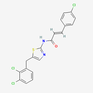 molecular formula C19H13Cl3N2OS B4722962 3-(4-chlorophenyl)-N-[5-(2,3-dichlorobenzyl)-1,3-thiazol-2-yl]acrylamide 