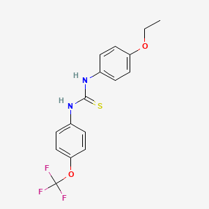 molecular formula C16H15F3N2O2S B4722997 N-(4-ethoxyphenyl)-N'-[4-(trifluoromethoxy)phenyl]thiourea 