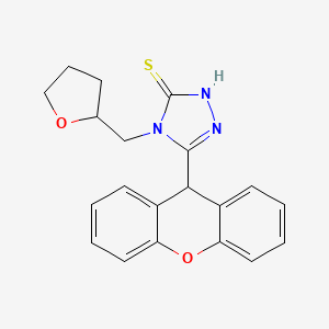 molecular formula C20H19N3O2S B4723011 4-(tetrahydro-2-furanylmethyl)-5-(9H-xanthen-9-yl)-4H-1,2,4-triazole-3-thiol 