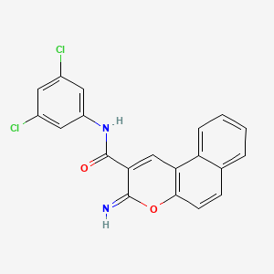 molecular formula C20H12Cl2N2O2 B4723018 N-(3,5-dichlorophenyl)-3-imino-3H-benzo[f]chromene-2-carboxamide 