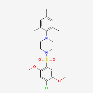 molecular formula C21H27ClN2O4S B4723025 1-[(4-chloro-2,5-dimethoxyphenyl)sulfonyl]-4-mesitylpiperazine 