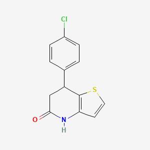molecular formula C13H10ClNOS B4723043 7-(4-chlorophenyl)-6,7-dihydrothieno[3,2-b]pyridin-5(4H)-one 