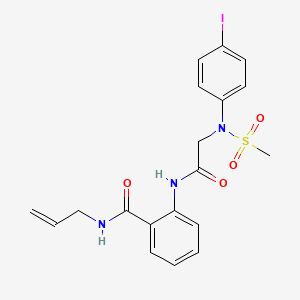molecular formula C19H20IN3O4S B4723049 N-allyl-2-{[N-(4-iodophenyl)-N-(methylsulfonyl)glycyl]amino}benzamide 