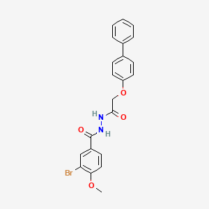 molecular formula C22H19BrN2O4 B4723061 N'-[(4-biphenylyloxy)acetyl]-3-bromo-4-methoxybenzohydrazide 