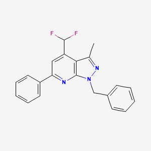 molecular formula C21H17F2N3 B4723070 1-benzyl-4-(difluoromethyl)-3-methyl-6-phenyl-1H-pyrazolo[3,4-b]pyridine 