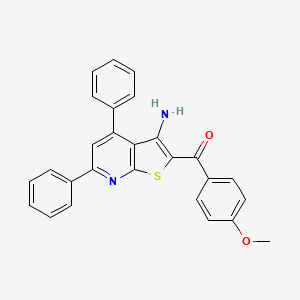 molecular formula C27H20N2O2S B4723072 (3-amino-4,6-diphenylthieno[2,3-b]pyridin-2-yl)(4-methoxyphenyl)methanone 