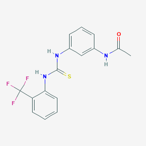 molecular formula C16H14F3N3OS B4723095 N-{3-[({[2-(trifluoromethyl)phenyl]amino}carbonothioyl)amino]phenyl}acetamide 