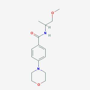 molecular formula C15H22N2O3 B4723100 N-(2-methoxy-1-methylethyl)-4-(4-morpholinyl)benzamide 